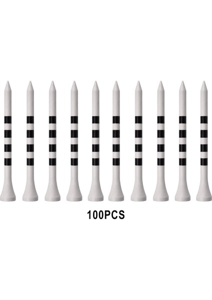 100 Adet Bambu Golf Tees Uzun Yüksek Performanslı Golf Aksesuarları 83MM Beyaz (Yurt Dışından) modelleri