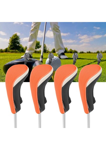 4x Kalın Golf Hibrid Kulübü Kafa Değiştirilebilir No.tag Kafa Kapak Turuncu ile Kapakları (Yurt Dışından) indirimleri