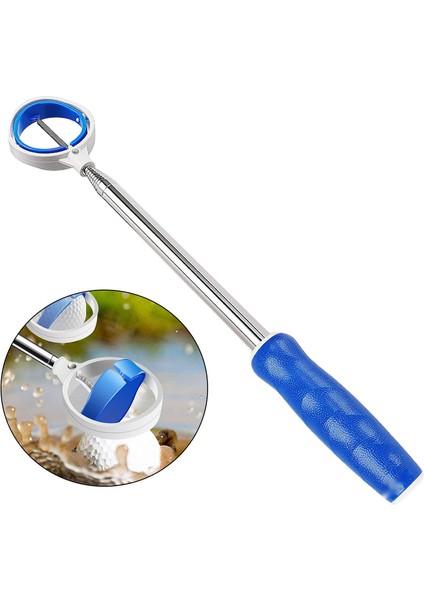 Uzatılabilir Golf Topu Seçici Retriever Paslanmaz Çelik Teleskopik Pick Up Mavi (Yurt Dışından) fırsatları