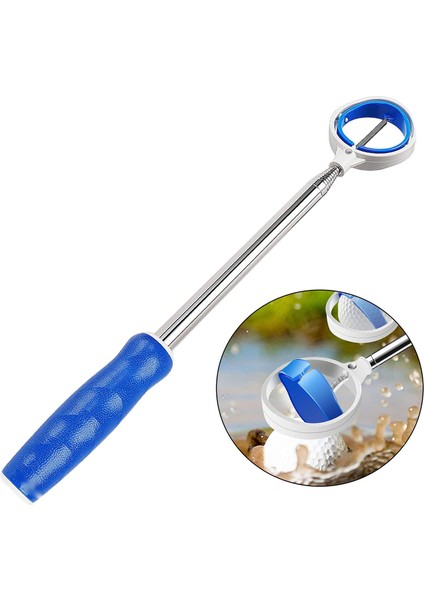 Uzatılabilir Golf Topu Seçici Retriever Paslanmaz Çelik Teleskopik Pick Up Mavi (Yurt Dışından) indirimleri