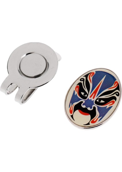 Yeni Opera Maske Alaşım Golf Topu Marker Manyetik Şapka Klipsli Mavi (Yurt Dışından)