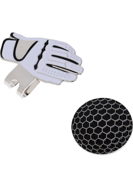 Eldiven Desen Golf Manyetik Visor ve Şapka Klip Golf Topu Işaretleyici Siyah (Yurt Dışından) fiyatları