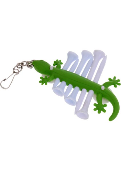 Golf Tee Tutucu Tees Topu Marker Taşınabilir Anahtarlık Yeşil Gecko Şekli (Yurt Dışından)