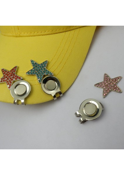 Alaşım Yıldız Manyetik Visor & Şapka Golf Topu Marker Komik Hediye ile Klip (Yurt Dışından)