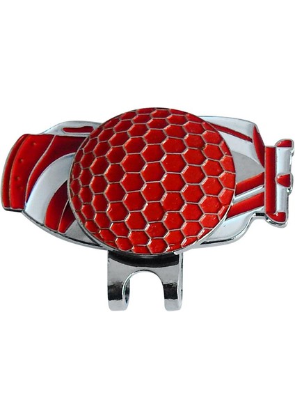 Prettiya Alaşım Golf Manyetik Top Marker ile Şapka Klip Hediye Hatıra Kırmızı Kırmızı (Yurt Dışından)