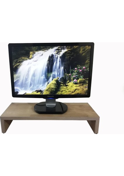 11 cm Yükseklikte Safir Meşe Monitör Stand Ekran Yükseltici 3520
