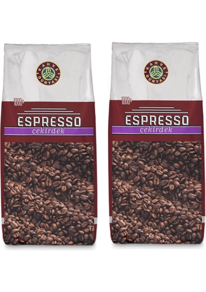 Kahve Dünyası Espresso Çekirdek Kahve 2 Adet 1 kg