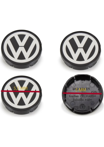 Volkswagen Polo Jant Göbeği Arma Takım 2000-2001 Model Arası Araçlara Uyumlu 6N0601171