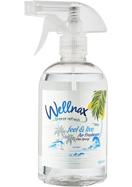 Wellnax Breeze Refresh Fresh Feel & Live Oda Spreyi Okyanus  Kokulu 500ml x1