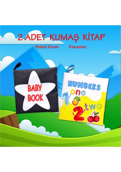 2 Kitap Tox Ingilizce Siyah Beyaz Bebek ve Rakamlar Kumaş Sessiz Kitap E128 E136 - Bez Kitap , Eğitici Oyuncak , Yumuşak ve Hışırtılı fiyatları