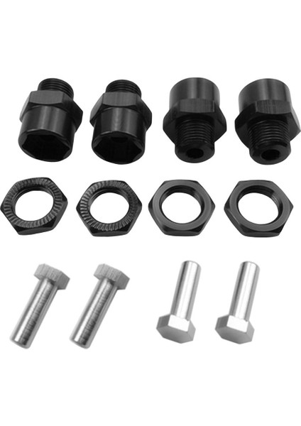1/10 Ölçekli Rc Siyah Için 4pcs 12MM Ila 17MM Alaşım Tekerlek Adaptörü (Yurt Dışından) modelleri