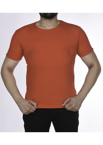 Suprem Kısa Kol Pis Dikiş Slimfit Düz Tshirt -1884