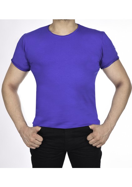 Suprem Kısa Kol Pis Dikiş Slimfit Düz Tshirt -1884