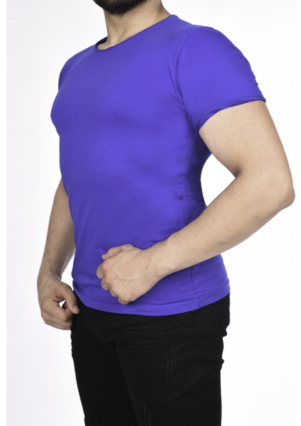 Suprem Kısa Kol Pis Dikiş Slimfit Düz Tshirt -1884 fiyatları