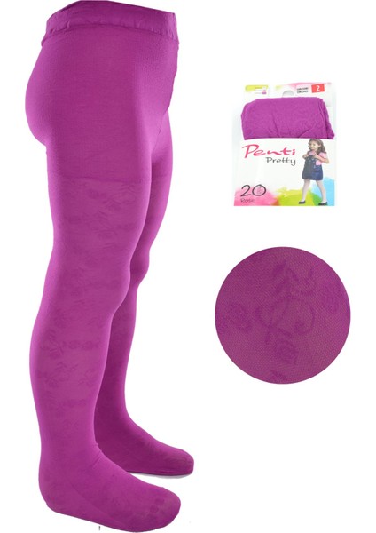 Pretty Rose Kız Desenli 20 Den Kız Çocuk Külotlu Çorap