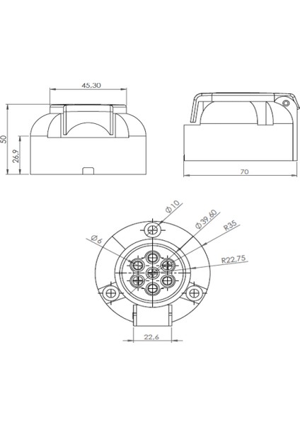 Römork Fişi ve Soketi (Metal) Set Ürün - 7 Pin indirimleri