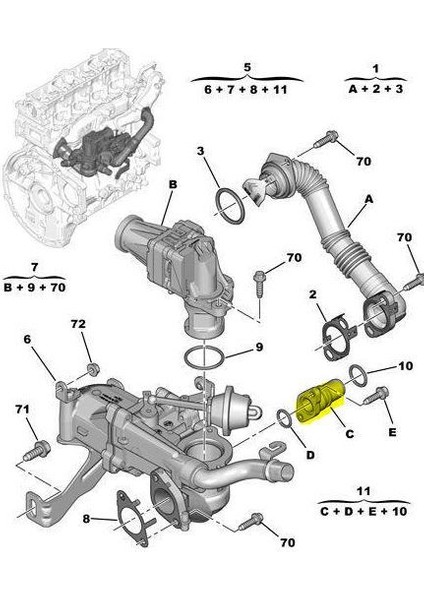 Ford Courier Focus Fiesta Egsoz Egr Elektrovana Bağlantı Borusu