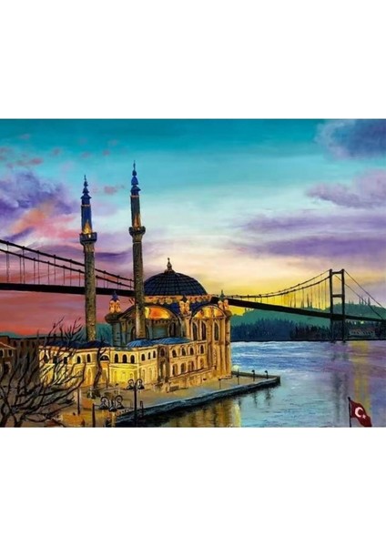 Canvas Istanbul Ortaköy Boyama Seti Kasnaklı 40 x 50 cm