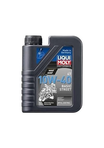 Liqui Moly 10W40 Basic Street 10W40 4t Mineral Cadde Motosiklet Yağı 1 Litre