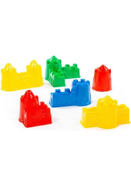 Oyuncak Kale Yapımı Için Gerekli Renkli Kalıplar 6 Parça