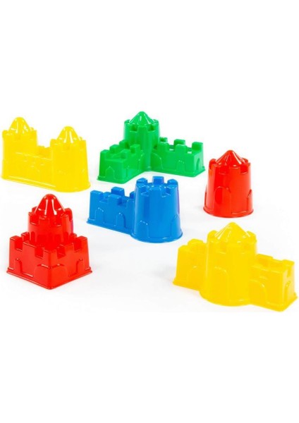 Oyuncak Kale Yapımı Için Gerekli Renkli Kalıplar 6 Parça fırsatları