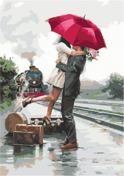 Canvas Elveda Romantizmi Sayılarla Boyama Seti Rulo 50 x 65 cm