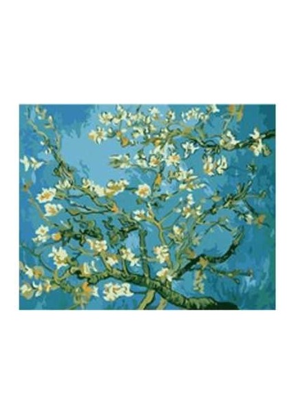 Canvas Van Gogh Badem Ağacı Sayılarla Boyama Seti Kasnaklı 100 x 140 cm