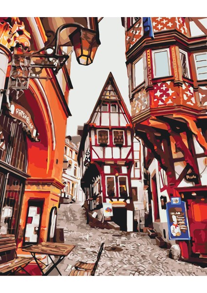 Canvas Düşsokağı Sayılarla Boyama Seti Rulo 90 x 110 cm