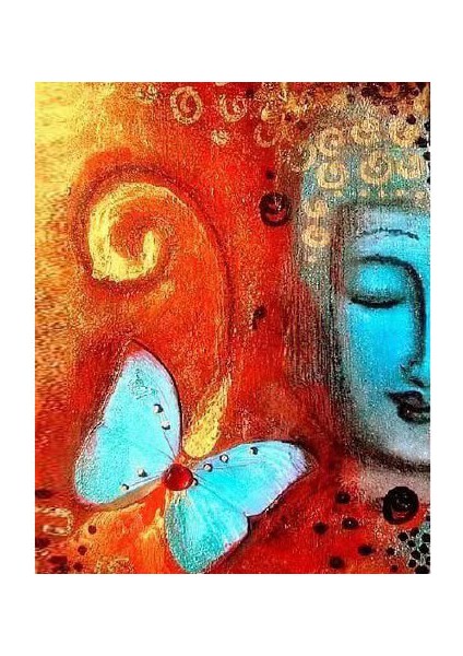 Canvas Budizm Felsefesi Sayılarla Boyama Seti Rulo 90 x 110 cm
