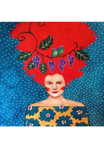 Canvas Kızıl Mavi Sayılarla Boyama Seti Rulo 40 x 50 cm