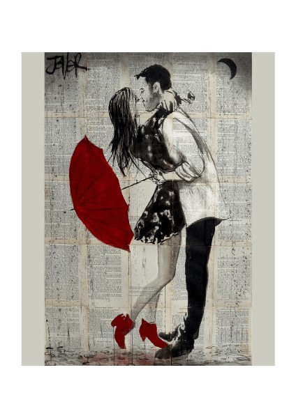 Canvas Romantik Şemsiye Anısı 5 Sayılarla Boyama Seti Rulo 90 x 110 cm