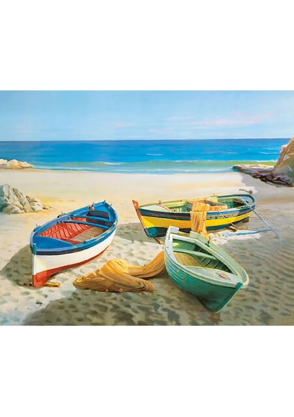 Canvas Kumsalda Sandallar Sayılarla Boyama Seti Rulo 40 x 50 cm