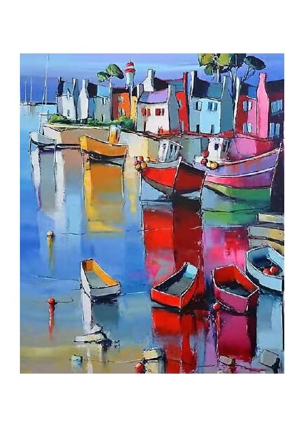 Canvas Konuşan Kayıklar Sayılarla Boyama Seti Rulo 40 x 50 cm