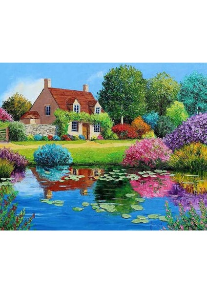 Canvas Renkli Cennet Evi Sayılarla Boyama Seti Rulo 100 x 140 cm