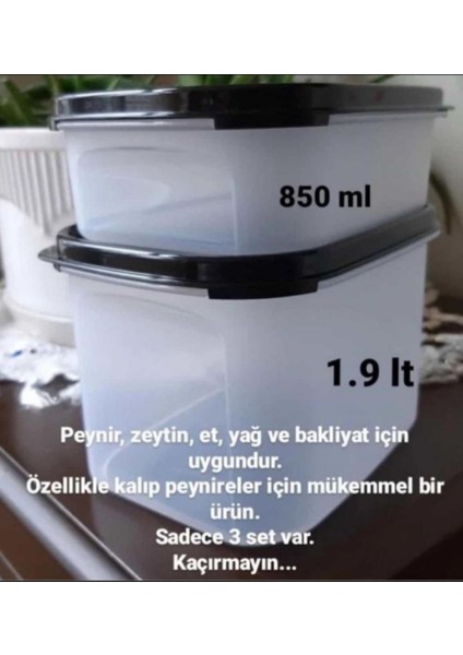 Dikdörtgen Saklama Kabı 2 Li