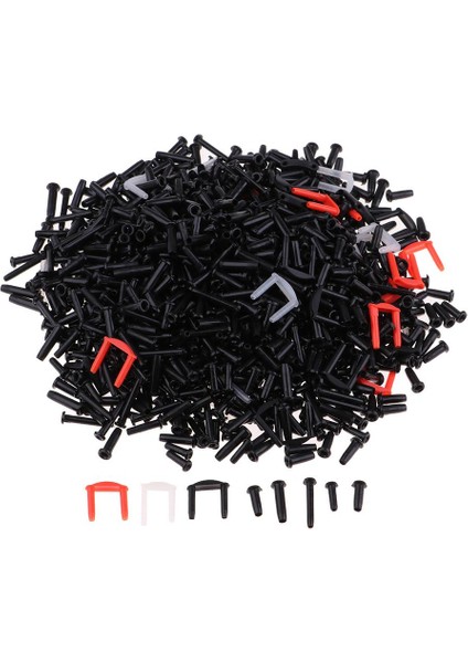 1 Kutu / 2000 Parça Evrensel Badminton Raket / Raket Koruyucu Grommets Siyah Karışık (Yurt Dışından)