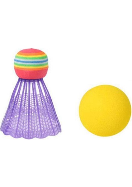 Çocuklar Plastik Badminton Tenis Raketleri Top Seti Bahçe Spor Oyun Oyuncaklar Hediyeler Sadece 2 Topları (Yurt Dışından)
