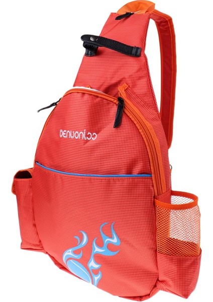 Tenis Raket Sırt Çantası Su Geçirmez Zip Kapatma Çantası W / Yastıklı Omuz Askıları Turuncu (Yurt Dışından)