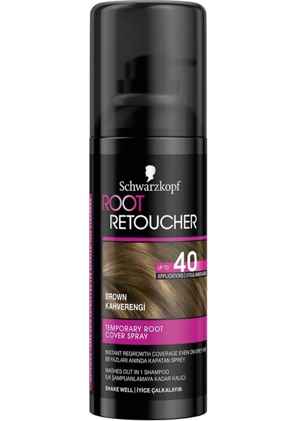 Schwarzkopf Root Retoucher Beyazları Anında Kapatan Sprey Saç Boyası Kahverengi 120 ML