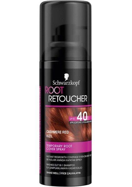 Schwarzkopf Root Retoucher Beyazları Anında Kapatan Sprey Saç Boyası Kızıl 120 ML