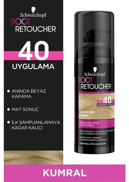 Schwarzkopf Root Retoucher Beyazları Anında Kapatan Sprey Saç Boyası Kumral 120 ML