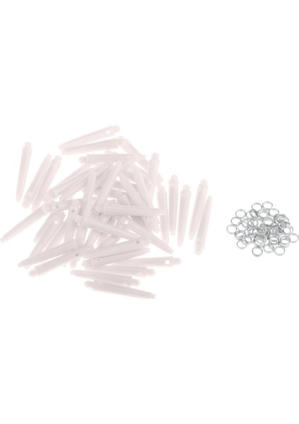 50X Naylon Dart Şaftları 2ba Dart Aksesuarları Koruma Yüzükleri ile 35MM Beyaz (Yurt Dışından) modelleri