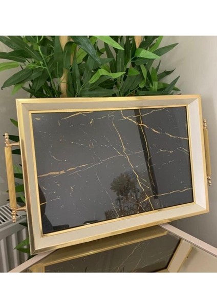 Dekoratif Nişan Dügün Çeyiz Lüx Tepsi