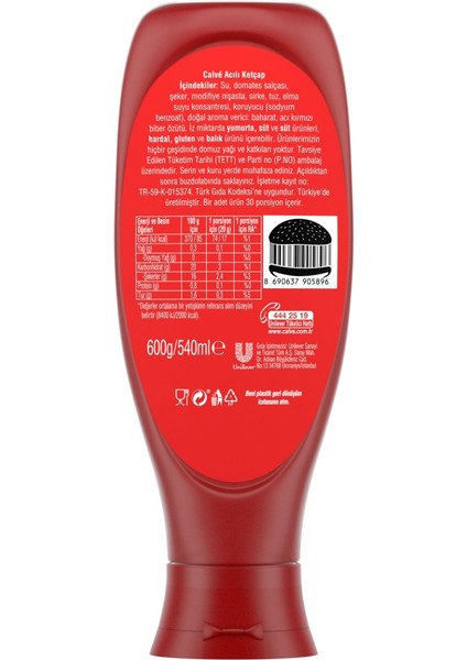 Acılı Ketçap 600 gr modelleri