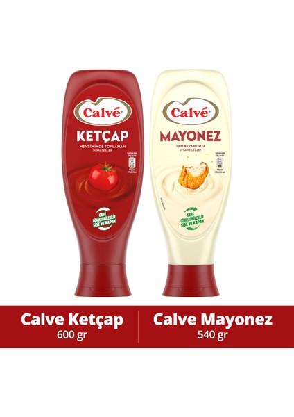 Ketçap 600 gr + Calve Mayonez 540 gr
