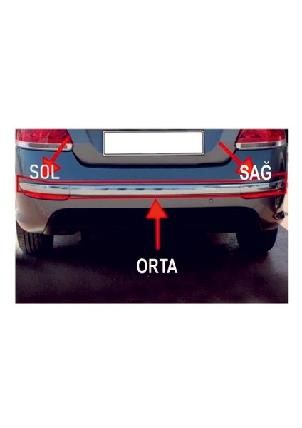 Fiat Linea Arka Tampon Orta Çıta Krom 735548292 fiyatları