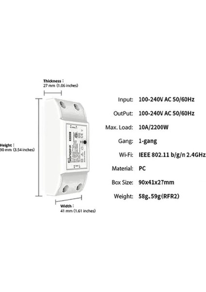 Sonoff R2 Akıllı Ev Wifi Tek Kanallı Röle Kartı