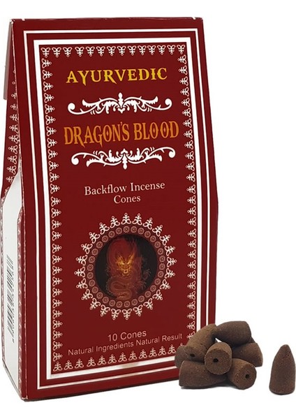 Ayurvedic Konik Geri Akış Tütsü Dragons Aromalı 10 Adet