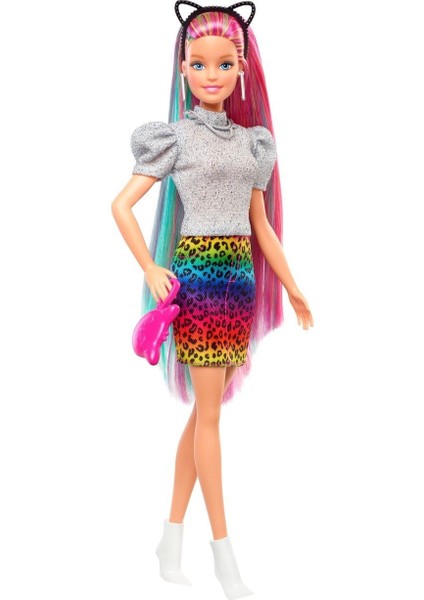 GRN81 Barbie, Leopar Desenli Saçlar Bebeği indirimleri
