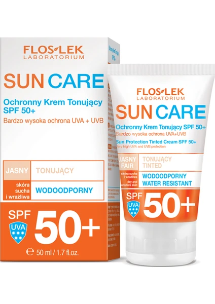 Sun Care Spf 50  Kuru ve Hassas Ciltler Için Renkli Güneş Koruyucu Krem 50 ml